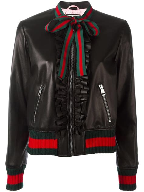 Veste en cuir GUCCI pour Femme .